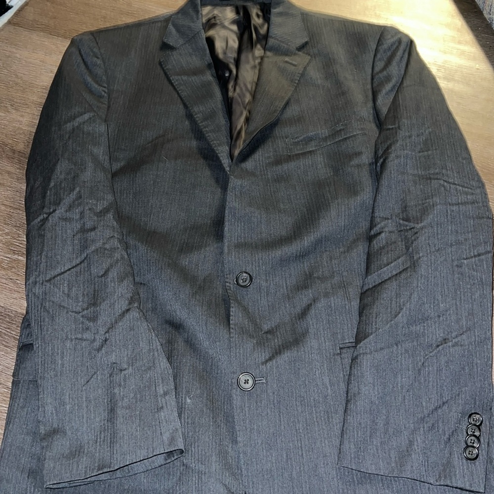 Lauren Ralph Lauren dark charcoal pinstripe 2 button blazer. Size 44L. Slim.VGUC